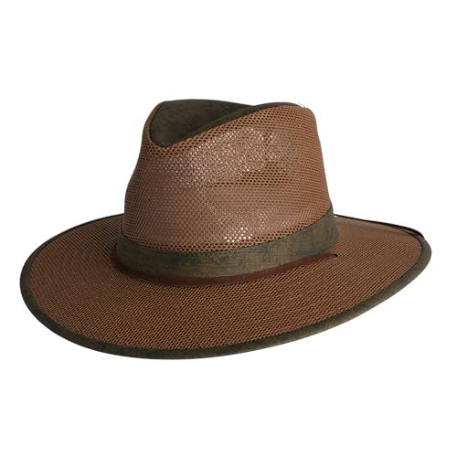 Henschel Hats Original Aussie Breezer Sun Hat for Summer Outdoor Use - color: Distressed Gold, size: Small