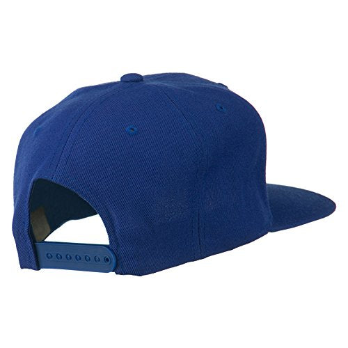 e4Hats.com Gold Lion Embroidered Wool Snapback Cap - color: Royal
