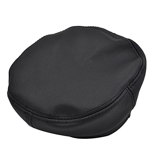 Adult Genuine Leather Fiddler Cap Flat Top Maciejówka Breton Style Mariner's Cap - color: Black, size: Medium