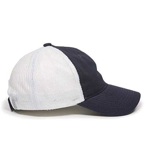 Outdoor Cap Garment Washed Meshback Cap - color: True Navy/White