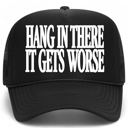 Hang in There It Gets Worse Mesh Back Hat - color: Black