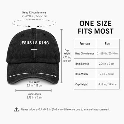 Man of God Husband Dad Embroidered Hat Camping Caps for Women - color: Jesus is King 2