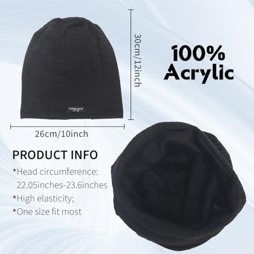 Ruphedy Men Slouchy Beanie Summer Long Oversize Thin Lightweight Skull Cap B011h - color: B018h-black, size: One Size