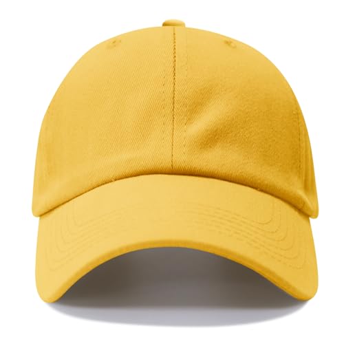 NPQQUAN Original Classic Low Profile Baseball Cap Golf Dad Hat Adjustable - color: Color Yellow