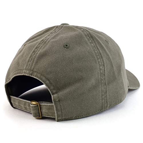 Armycrew Oversized XXL Soft Crown Washed Cotton Twill Dad Baseball Hat - color: Olive
