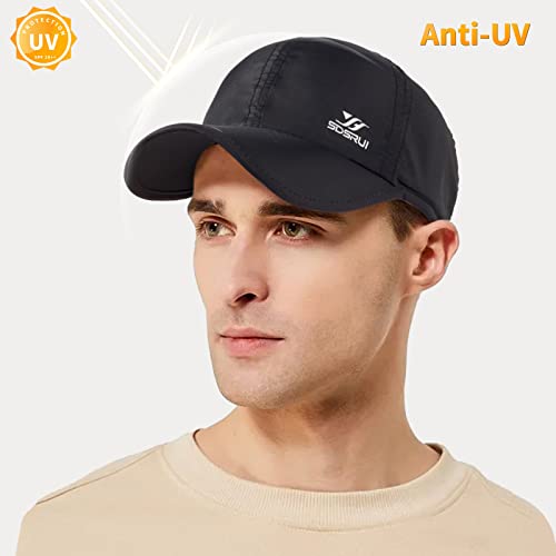 Running Hat Mesh Quick Dry Hat Baseball Cap for Women Men - color: Black 2
