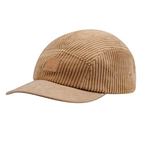 Clakllie 5 Panel Corduroy Hat Vintage Flat Brim Baseball Caps Hip Hop Trucker Snapback Fitted Hat,WBDBH24081-Blue - color: S-bb9-khaki