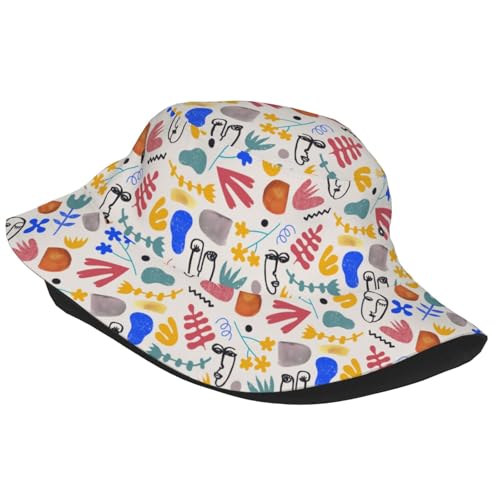 Bucket Hat for Men Women Funny Hat Unisex Foldable Summer Travel Beach Hat - color: Graffiti Bucket Hats02
