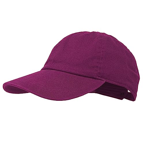 Glory Max 100% Cotton Baseball Cap Classic Plain Low Profile Golf Dad Hat Buckle Adjustable - color: Fuchsia