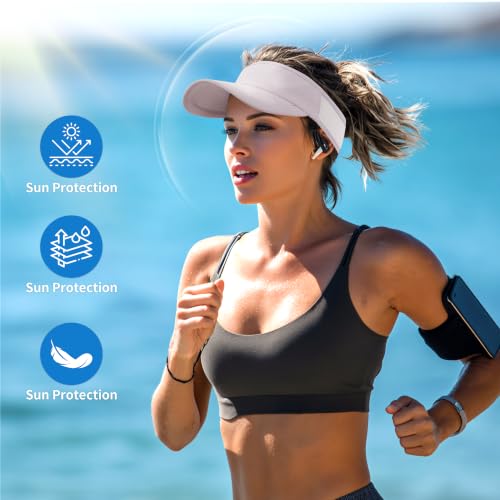 HH HOFNEN Sports Sun Visor Unisex Cooling Cap Lightweight Stretchy Packable - color: #1 Purple