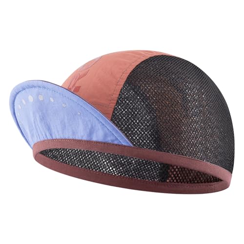 ROCKBROS Cycling Cap with Sun Visor Cooling Mesh Skull Cap Helmet Liner - color: Red