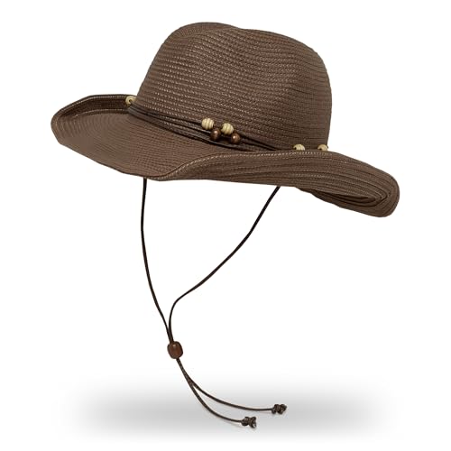 Sunday Afternoons Sunset Hat UPF 50+ Western Women's Sun Hat - color: Chocolate, size: Large