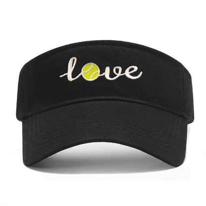 Embroidered Pickleball Visor Men Women,Gifts for Pickleball Lovers - color: Black, style: Tennis Love