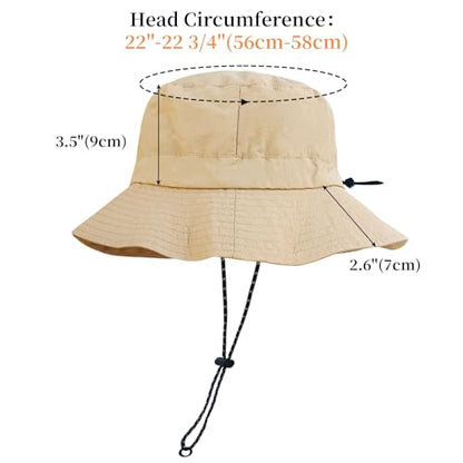 NPJY Packable Sun Bucket Hat for Women Outdoor Waterproof Rain Hat - color: Royalblue (Packable)