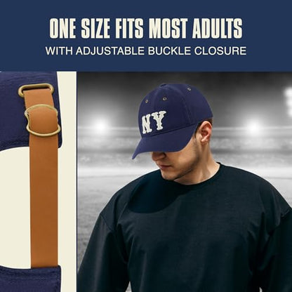 Blue Marlin Dad Hat, Adult Cotton Baseball Cap with Curved Brim, One Size. - color: New York Highlanders