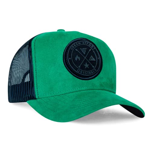 Urban Effort Trucker Hat for Men & Women, Mesh Back Baseball Cap, 5 Panel - color: Green, style: Mesh Back