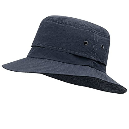 Croogo Sun Hats for Women UV Protection Summer Bucket Hat Waterproof Packable Fishing Hats Wide Brim Hiking Hat Gardening Hat - color: Afh02-blue