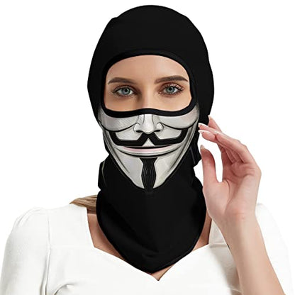 3D Balaclava Ski Mask Motorcycle Full Face Mask Outdoor Tactical Hood Headwear Mask Ghosts Skull Mask Men Women for Halloween - color: Mustache