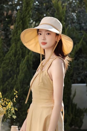 Women's Wide-Brim-Sun-Hat Sun Protection Summer Outdoor Beach-Bucket-Hat
