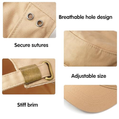 Men's Military Cadet Hat Flat Top Newsboy Cap - color: Beige
