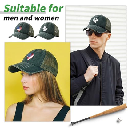 Suhine 24 Pcs Blank Trucker Hat Bulk,Unisex Baseball Cap - color: Green