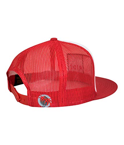 N-R Combo Classic 6006 Snapback Trucker Baseball Hat - color: Red