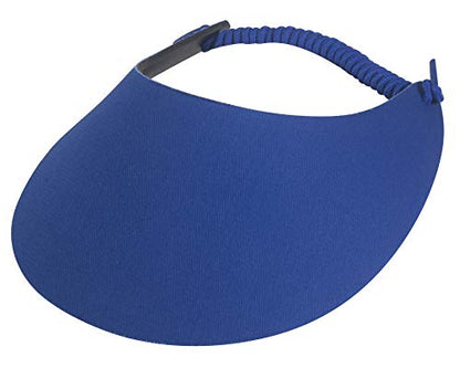TOP HEADWEAR Women's Cotton Foam Visor- Stretch Sun Protection Hat - color: Royal