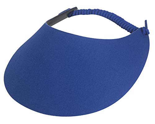 TOP HEADWEAR Women's Cotton Foam Visor- Stretch Sun Protection Hat - color: Royal