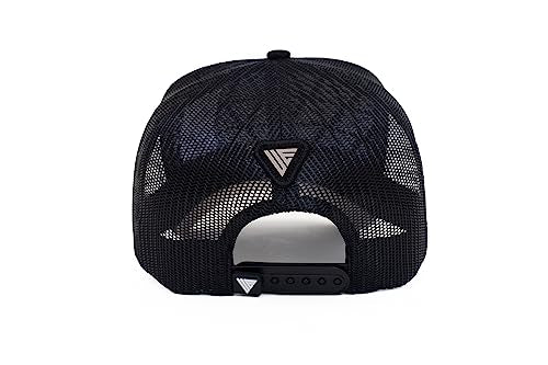 Urban Effort Trucker Hat for Men & Women, Mesh Back Baseball Cap, 5 Panel - color: Grey + Black Patch, style: Mesh Back