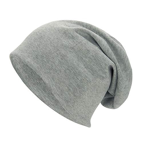 Unisex Slouchy Beanie Cotton Lightweight Beanie Hat Skull Cap Night Sleep Hat Hip-Hop Hat - color: White