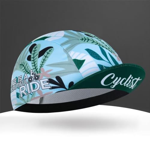 Cycling Cap for Man and Woman Cycling Hat Under Helmet-Polyester Breathable Sweat Absorbent - color: Flo-12