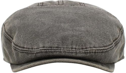 KBETHOS Leather Ascot Made in USA Ivy Collection Classic Newsboy Caps - color: Faux Leather - Charcoal, size: Large-X-Large
