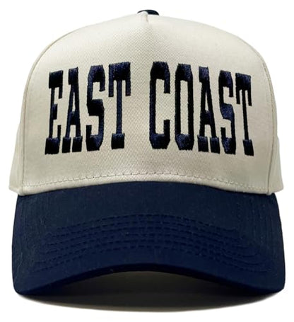 Funky Junque Trucker Snapback Hat - color: East Coast - Navy/Beige