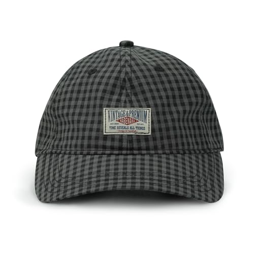 Clakllie Plaid Baseball Cap for Women Men Adjustable Golf Dad Hat Unstructured Trucker Ball Caps Summer Vintage Plaid Hats - color: Cdus-bssc2404-black