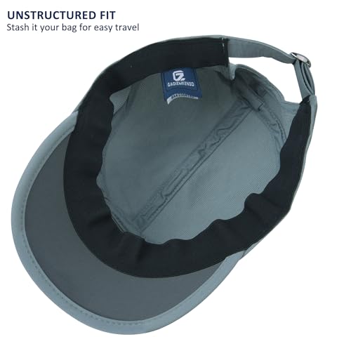 GADIEMKENSD Stretch Army Cap Cadet Military Hats Flat Top Baseball Cap Short Bill Breathable - color: Mint Green