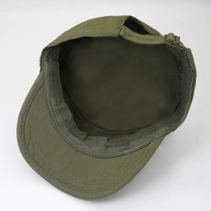 Cadet Hat Flat Top Hats Army Military Caps for Men Women - color: Green 7