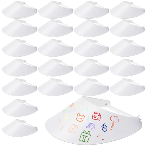 DIY White Foam Visors for Women Adjustable Coil Band