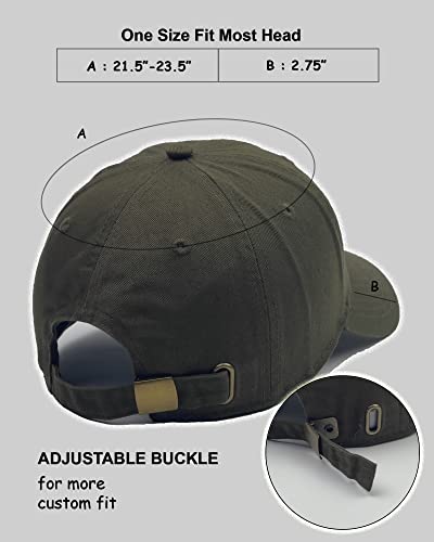 Utmost Unisex Classic Low Profile Cotton Baseball Cap Plain Blank Camoflauge Soft Unconstructed Adjustable Size Dad Hat (Army Green)