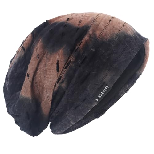 Ruphedy Men Slouchy Beanie Summer Long Oversize Thin Lightweight Skull Cap B011h - color: B090b-brown, size: One Size
