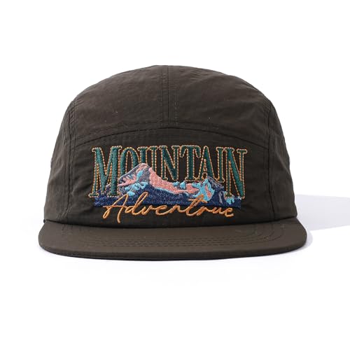 Quick Dry 5 Panel Hats for Men Waterproof Flat Brim Hat Lightweight 5-Panel Baseball Caps Casual Trucker Snapback Hat - color: Mg-pym2575-green