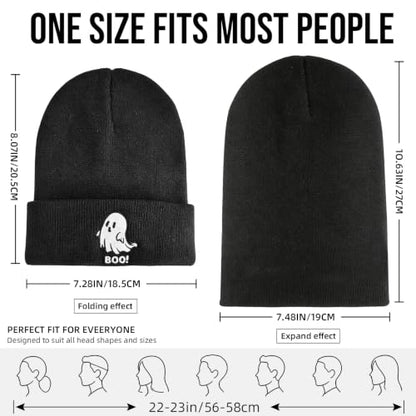 American Flag Beanie, USA Embroidered Winter Hat for Women Men - color: Halloween-2