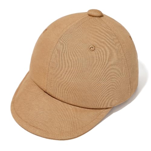 Durio Baby Baseball Cap UPF 50+ Infant Sun Hat Elastic Back 0-12 Months - color: Brown, size: 6-12 Months