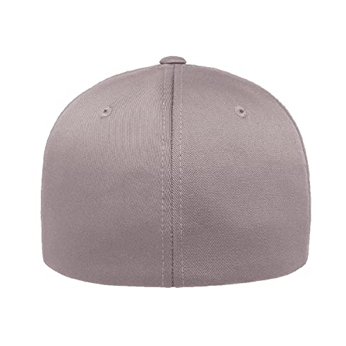 Flexfit Wooly Combed 6-Panel Structured Baseball Cap | Stretch Fitted - color: Grey, size: Large-X-Large