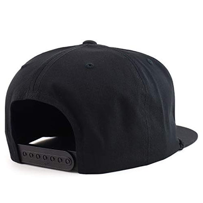 Trendy Apparel Shop Daddy Embroidered 5 Panel Flatbill Braid Snapback Golf Cap - color: Black