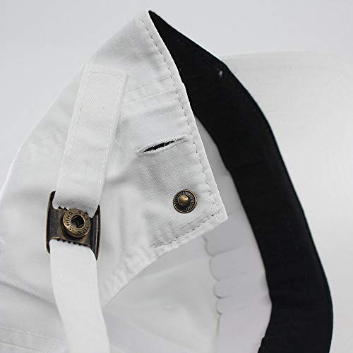 Washed Canvas Combed Cotton Unstructured Soft Crown Adjustable Dad Hat Baseball Cap - color: White