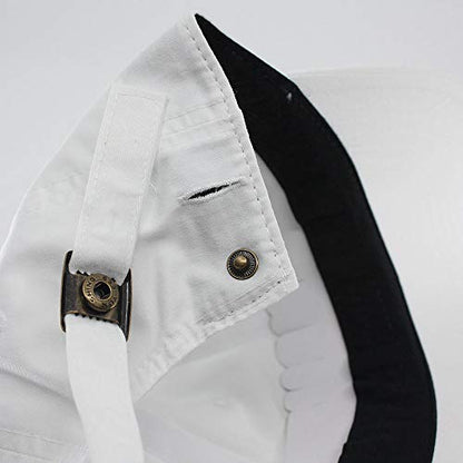 Washed Canvas Combed Cotton Unstructured Soft Crown Adjustable Dad Hat Baseball Cap - color: White