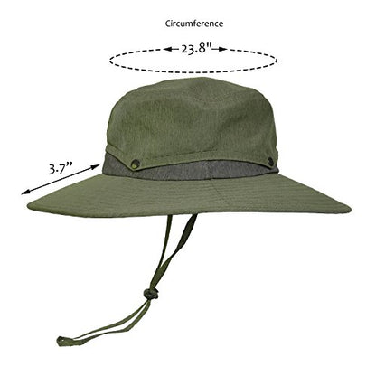 Solaris Small‑Head‑Fit Sun Hat with Neck Flap for Men & Women - color: Olive, size: One Size