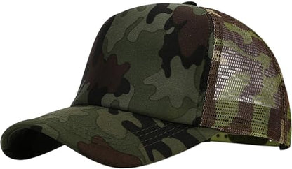 Women's Men's Fashion Baseball Cap Adjustable Strapback Hats Dad Hat Visor Sports Hat - color: Camouflage