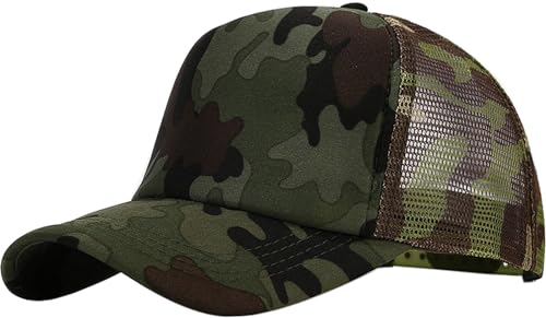 Women's Men's Fashion Baseball Cap Adjustable Strapback Hats Dad Hat Visor Sports Hat - color: Camouflage