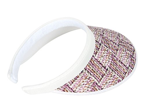 TOP HEADWEAR Two-Tone Weave Clip-On Visor - color: Pink